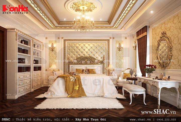 Các mẫu nội thất phòng ngủ cổ điển Pháp đẹp lộng lẫy